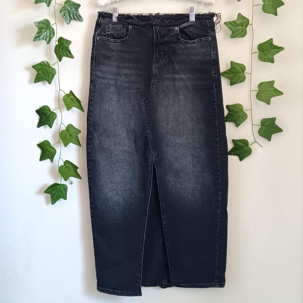 Wild Fable Black Denim Maxi Skirt
